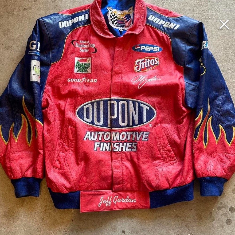 90s Jeff Gordon leather coat